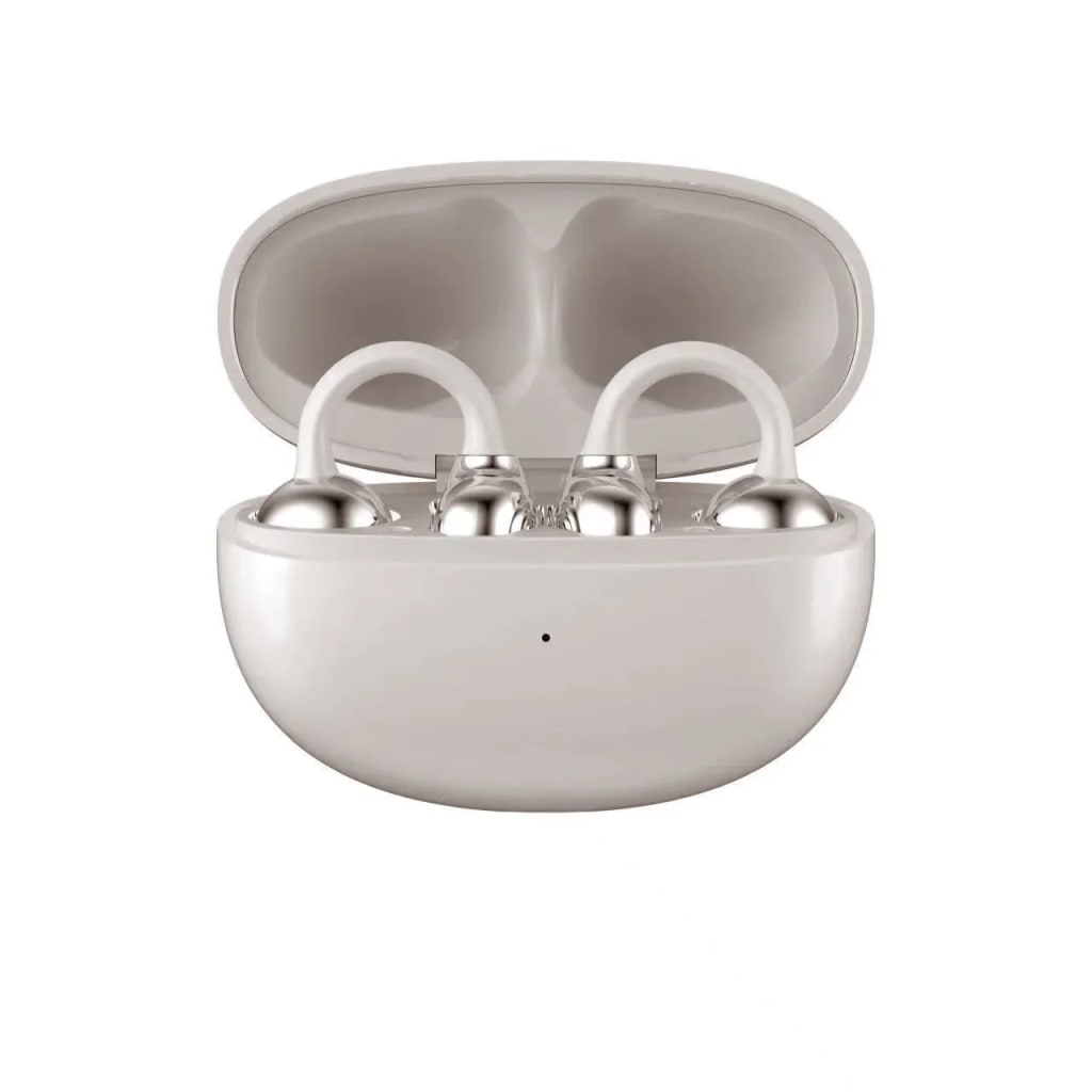 Ear Clip Earphone Wireless Bluetooth 5.4 Headphones Sports Noise Cancelling Secure Fit Long Battery Life With Mic Earbuds