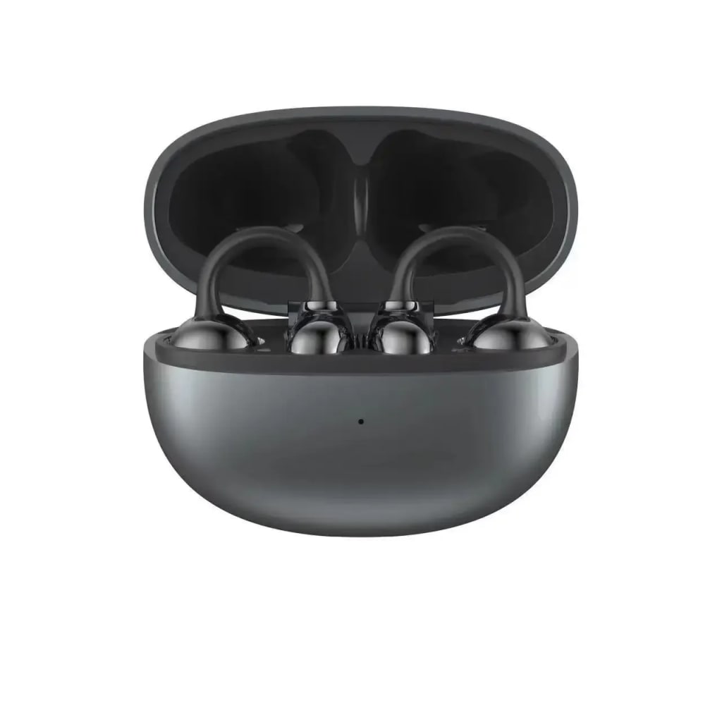 Ear Clip Earphone Wireless Bluetooth 5.4 Headphones Sports Noise Cancelling Secure Fit Long Battery Life With Mic Earbuds